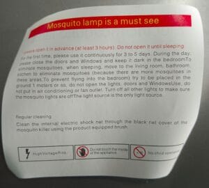 Electric Shock Mosquito Killing Lamp (YG-002) manual