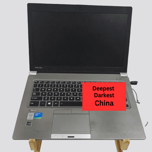 Front image of Pembrook Clip Laptop Stand box in operation