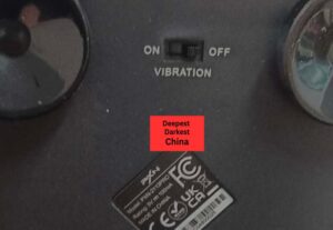 Switch to turn off and on vibration on the PXN-2113 Joystick